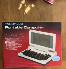 Tandy 200 Vintage Portable Computer TESTED WORKING Original Box Case + Trackball picture