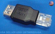 us seller USB FEMALE RJ11 RJ12 4PIN NETWORK ADAPTER CONVERTER PHONE JACK AF 6P4C picture