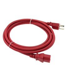 Red 10 FT COMPUTER POWER SUPPLY AC CORD CABLE WIRE FOR HP DELL ACER DESKTOP PC picture