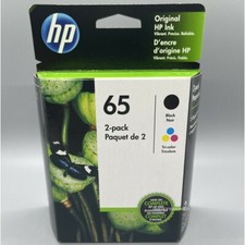 HP #65 2pack Combo Ink Cartridges Black and Color HP65 New Genuine Retail Box picture