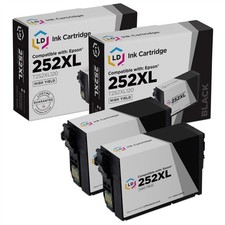 LD 2PK Reman Cartridges for Epson Ink 252XL 252 XL T252XL Black WF-7620 WF-7620 picture