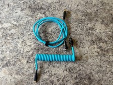 Glorious Coiled USB-C Keyboard Cable Aviator Electric Blue, Used, No box picture