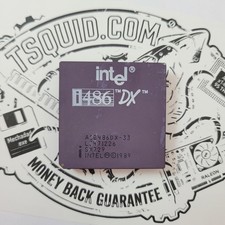Intel i486 DX CPU Processor 33MHz A80486DX-33 SX729 Vintage Ceramic Chip picture
