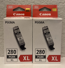 CANON - PIXMA PGI-280XL High Capacity BLACK Ink Tank - New Sealed - LOT OF 2 picture
