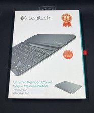 Logitech Black Ultra Thin Wireless Bluetooth Keyboard Cover i5 For iPad Air NEW picture