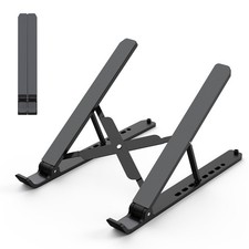 Tonmom Laptop Stand for Desk, Adjustable Riser, Black picture