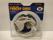 Interex 6 ft IEEE-1284 High Speed Parallel IBM/PC Printer Cable, EPP-103/6, NEW picture