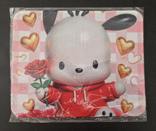 Cute Cartoon Bunny Pink White Red Gold Hearts Pictorial Mouse Pad picture