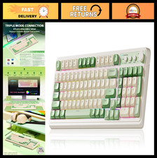 Wireless Gaming Keyboard, Green Creamy RGB Mechanical Keyboard for PC, Laptop picture