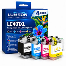 LC401XL High Yield Ink Cartridges 4PACK For LC401 MFC-J1010DW MFC-J1170DW picture