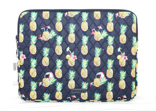 VERA BRADLEY Laptop Sleeve in Toucan Party 15224-Q60 Navy Blue Pineapples Crabs picture