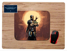 THE MANDALORIAN BABY YODA STAR WARS INSPIRED ART CUSTOM PC MOUSE PAD DESK MAT picture