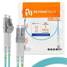 BEYONDTECH 8m (26.24ft) LC to LC Fiber Patch Cable – UPC Multimode Duplex picture