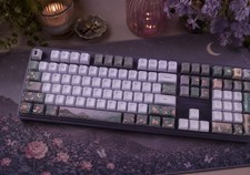 CUSTOM Wireless Mechanical Keyboard – Clear Purple Keycaps, Silent Switches picture