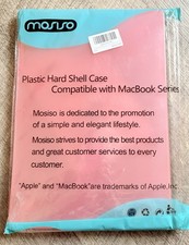 MacBook Mosiso Plastic Hard Shell Case Pink 13.5