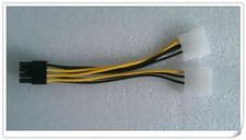 IDE 4PINx2 TO PCI-E 8PIN Express Power Adapter Cable copper  picture