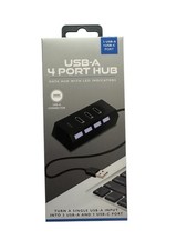 Electronic Necessities USB-A 4 Port Hub with 3 USB-A and 1 USB-C Ports picture