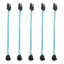 5-Pack SATA III Cable 8-Inch Short Sata-Right Angle-Cable 0.2M SATA 90-Degree Ca picture