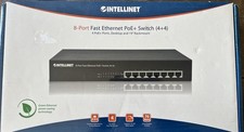 Intellinet 8-Port PoE+ Switch 561075 Fast Ethernet 4+4 New Open Box Complete picture