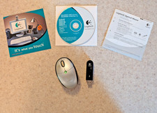 Logitech Wireless Optical Mouse w/ USB Dongle & MouseWare CD Win/Mac picture
