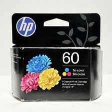 HP 60 Tri-Color Ink Cartridge OEM (CC643WN) Exp 03/2027+ picture