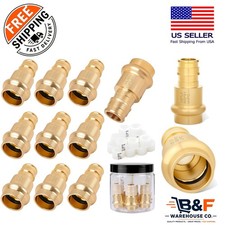 10 Pack Lead-Free Brass Press-to-PEX Expansion Adapters for Secure Connections picture