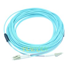 50M 10G OM3 Armored Cable Fiber Patch Cord LC to LC 3.0mm MM 50/125 Duplex New picture