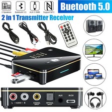 NFC Wireless Bluetooth 5.0 Audio Transmitter Receiver HiFi Music Adapter AUX RCA picture