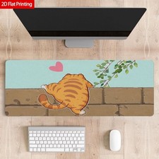 2D Falt Rubber Desk Mat Animal Print Cat Lovers Cute Desk Pad Kitty Mouse Pad picture