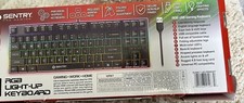 Sentry Pro Gaming RGB Light-up Keyboard HI-SPEED Wired USB Multi Color LEDS picture