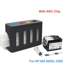 4PC 952XL CISS With ARC Chip For HP 7740 8210 8216 8702 8710 8715 8720 8725 picture