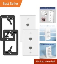 Listed Ethernet Wall Plate 2-Port Pack | Safe, Fast, and Easy Installation picture