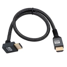 16K 1.64FT HDMI 2.2 Ultra High Speed 96Gbps Gold Plating Braided 90 Degree Cable picture