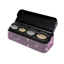 DXNQ Bling Coin Holder for Car, Sparkling Rhinestone Vehicle Coin Oraganizer ... picture