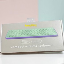 heyday Compact Wireless Keyboard Spring Teal Purple Bluetooth 5.1 NEW picture