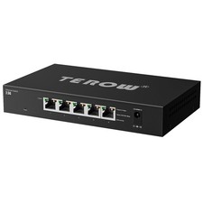 Gigabit Network Ethernet Switch Portable Plug Play Fanless 5x2.5G Port Black picture