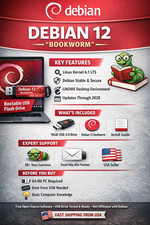 Debian 12 Bookworm Bootable USB 16GB USB 3.0 Linux Installer Live picture