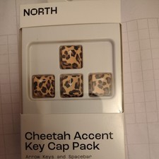 North Key Cap Pack Cheetah Accent Print Arrow Keys and Spacebar picture