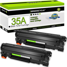 2 PK Compatible CB435A 35A Black Laser Toner Cartridges Replacement for H P Lase picture