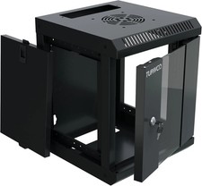 10 Inch Mini Network Rack Cabinet - 6U Vented W/Glass Door - 9 in Depth - Server picture