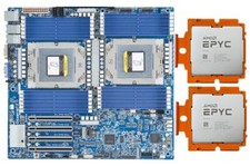Gigabyte MZ73-LM0（rev. 2.0) SP5 + 2x AMD EPYC 9554 QS 64 cores pcie5.0 400W CPU- picture