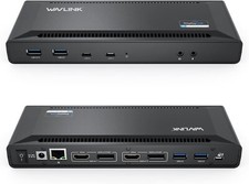 WAVLINK USB-C Laptop Docking Station | Dual 5K/4K Monitors, 65W Charging, 6 USB picture