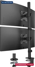 HUANUO Vertical Dual Monitor Mount, Stacked Monitor Stand for 2 Monitors with He picture