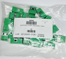 USCONEC 24245 MMC/MMC 4 Port Fiber Optic Adapter Green New Bag of 25 Each picture