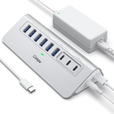 Powered USB Hub 10Gbps, 9-Port USB 3.2 Hub, USB C Hub with USB A/USB C 3.2, 4... picture