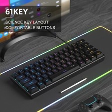 MageGee Mini 60% Gaming Keyboard, RGB Backlit 61 Key Ultra-Compact Keyboard, TS9 picture