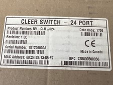 Phybridge NVT CLEER24 MANAGED SWITCH 24-PORT NV-CLR-024 NEW (TS284) picture