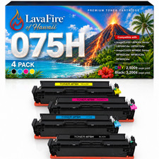 ** NEW Canon Toner | 075H / 075 Compatible | Black / Color | High Yield | 4-Pack picture