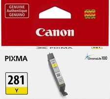 New Genuine Canon CLI-281 Yellow Ink Cartridges PIXMA TR7520, TR8520 picture