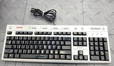 Compaq Wired PS/2 Keyboard Multimedia Keys 5185 Silver Black Working picture
